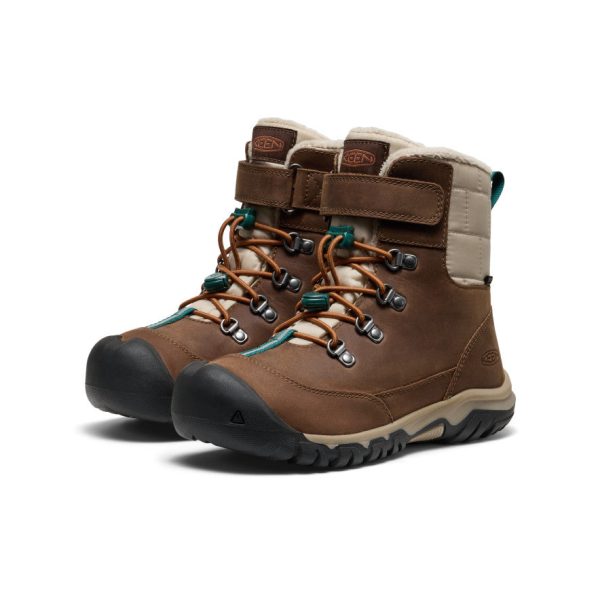 Big Kids' Kanibou Waterproof Winter Boot | Dark Earth/Roasted Pecan