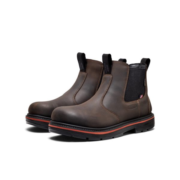 Men's Liberty Chelsea 90° Heel Work Boot (Carbon Toe) | Coffee Bean/Black