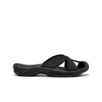 Women's Bali Leather Slide Sandal  |  Black/Black