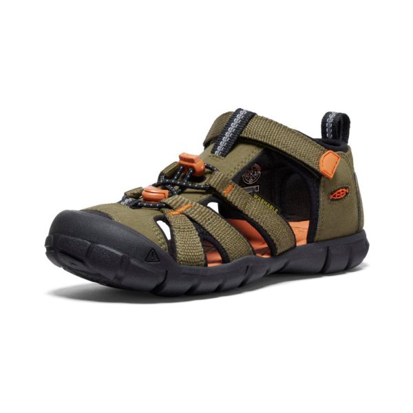 Big Kids' Seacamp II CNX | Dark Olive/Gold Flame