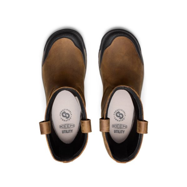 Men's Evanston Pull-On Waterproof Boot (Soft Toe) | Bison/Black