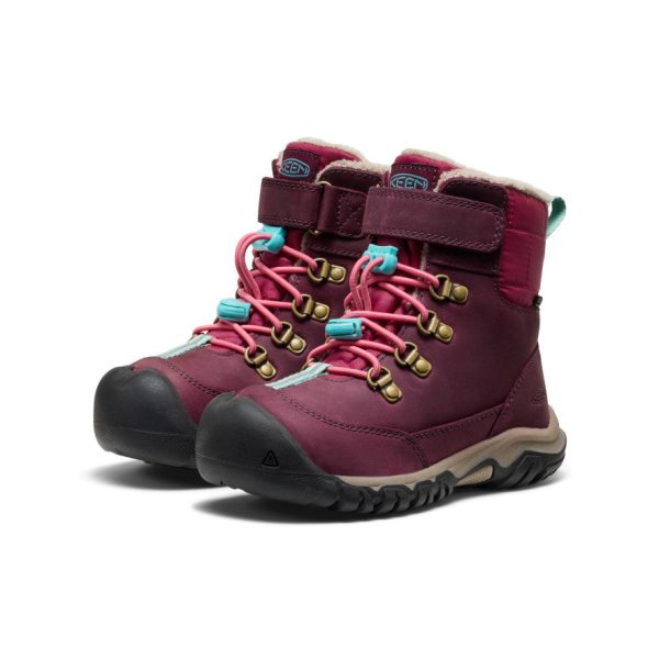 Little Kids' Kanibou Waterproof Winter Boot  |  Fig/Pink Lemonade