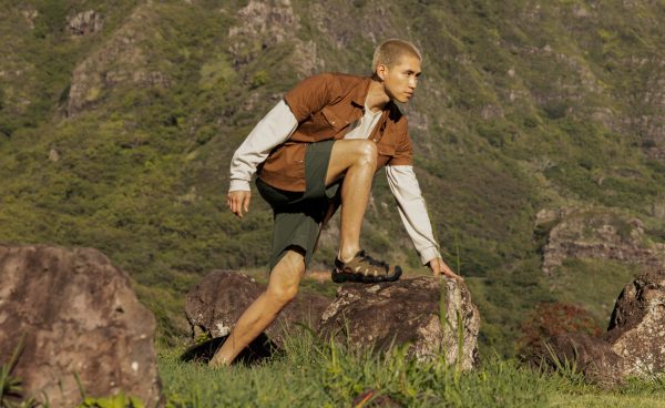 Men's Hyperport Fisherman Leather Sandal  |  Dark Olive/Black