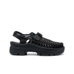 All Gender UNEEK PLT Mary Jane Sneaker  |  Black Smooth Lea
