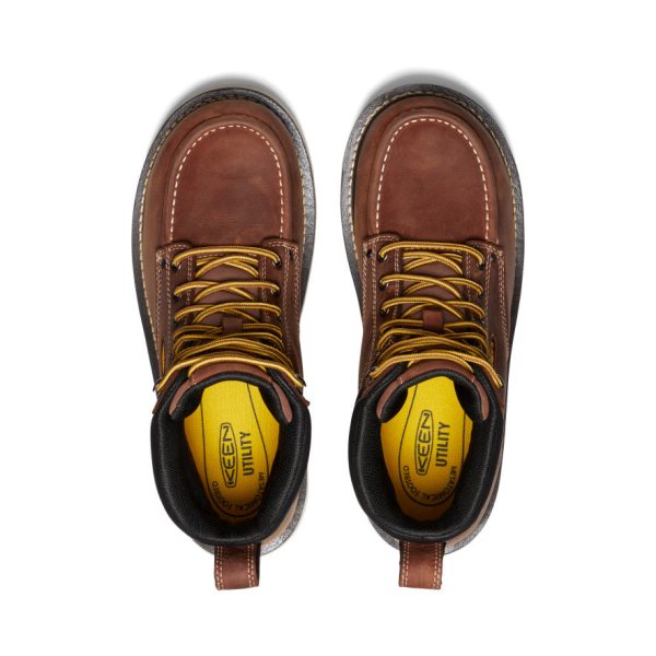 Men's Cincinnati 6 Waterproof 90?? Heel Boot (Soft Toe) | Tuscan Red/Sandshell
